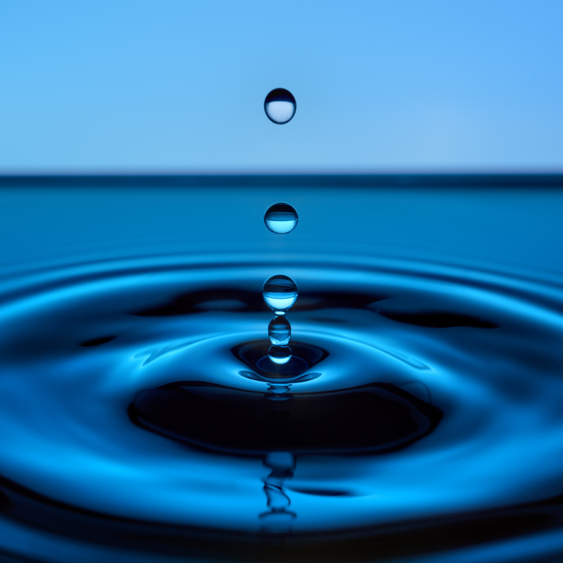 water impact causing a ripple